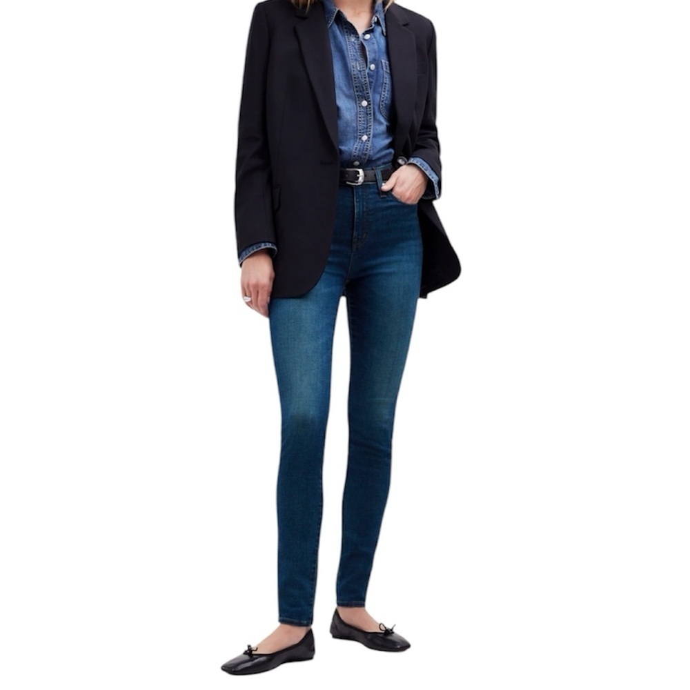Madewell 10” high rise skinny jeans Bensley wash size 26 - Picture 2 of 10